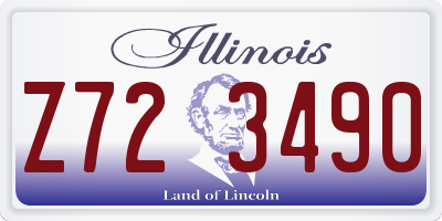 IL license plate Z723490
