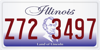 IL license plate Z723497
