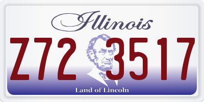 IL license plate Z723517