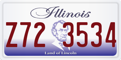 IL license plate Z723534