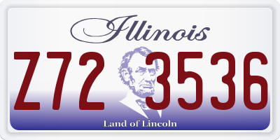 IL license plate Z723536