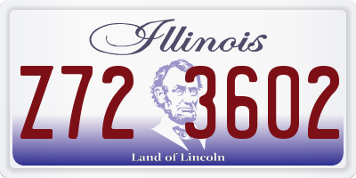 IL license plate Z723602