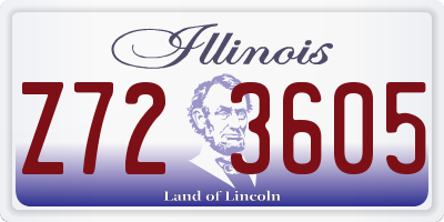 IL license plate Z723605