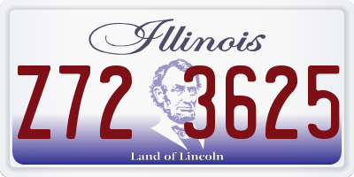 IL license plate Z723625