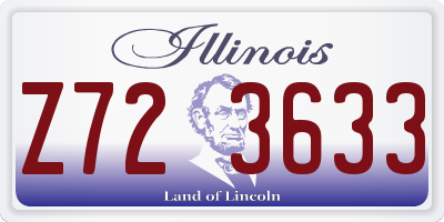 IL license plate Z723633