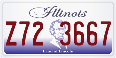 IL license plate Z723667