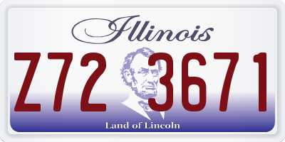IL license plate Z723671