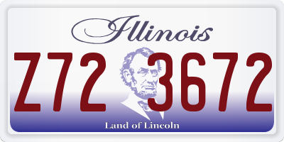 IL license plate Z723672