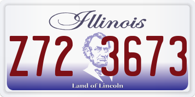 IL license plate Z723673