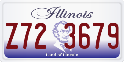IL license plate Z723679