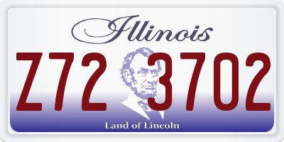IL license plate Z723702