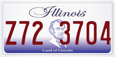 IL license plate Z723704