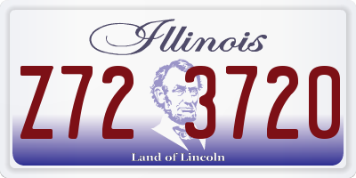 IL license plate Z723720