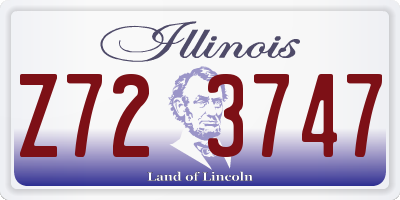 IL license plate Z723747