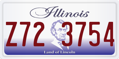 IL license plate Z723754