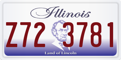 IL license plate Z723781