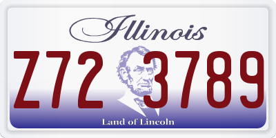 IL license plate Z723789