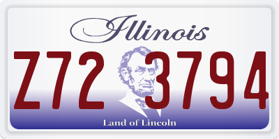 IL license plate Z723794
