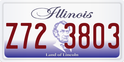 IL license plate Z723803