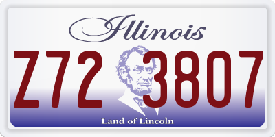 IL license plate Z723807