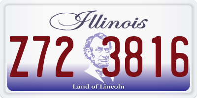 IL license plate Z723816