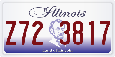 IL license plate Z723817