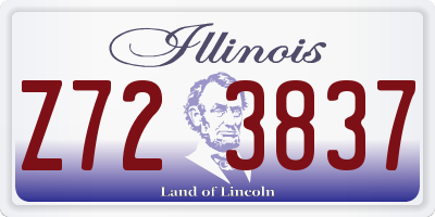 IL license plate Z723837