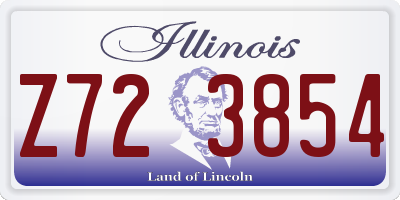 IL license plate Z723854