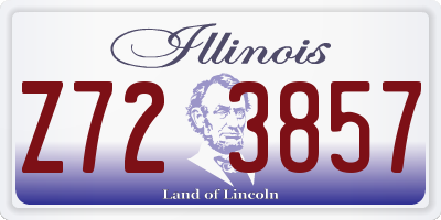IL license plate Z723857