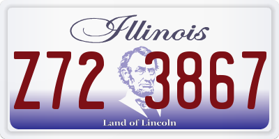 IL license plate Z723867