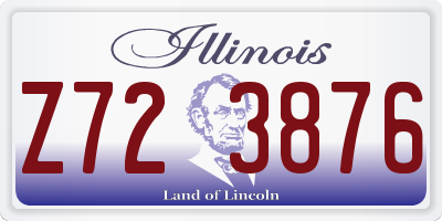 IL license plate Z723876