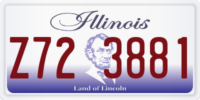 IL license plate Z723881