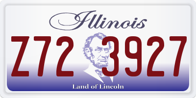 IL license plate Z723927