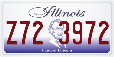 IL license plate Z723972