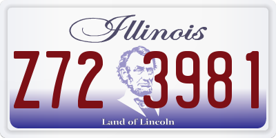 IL license plate Z723981