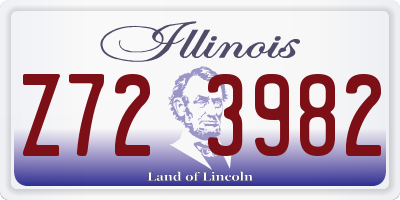 IL license plate Z723982