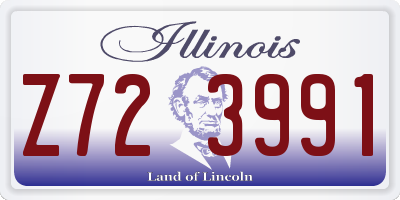IL license plate Z723991