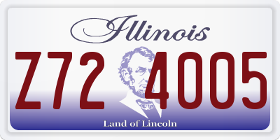 IL license plate Z724005