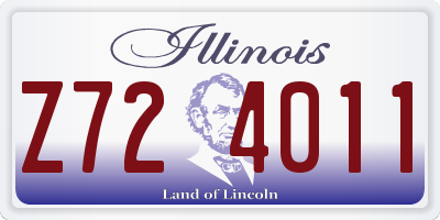 IL license plate Z724011
