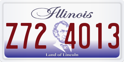 IL license plate Z724013