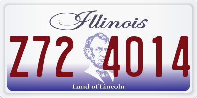 IL license plate Z724014