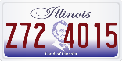 IL license plate Z724015