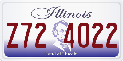 IL license plate Z724022