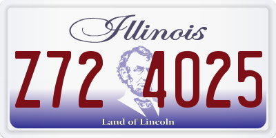 IL license plate Z724025