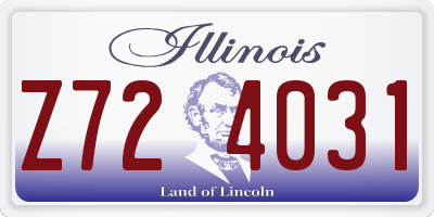 IL license plate Z724031