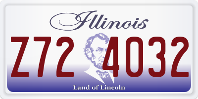 IL license plate Z724032