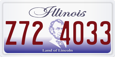 IL license plate Z724033