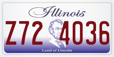 IL license plate Z724036