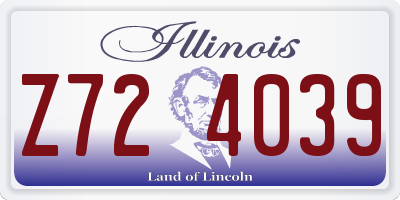 IL license plate Z724039