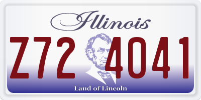 IL license plate Z724041